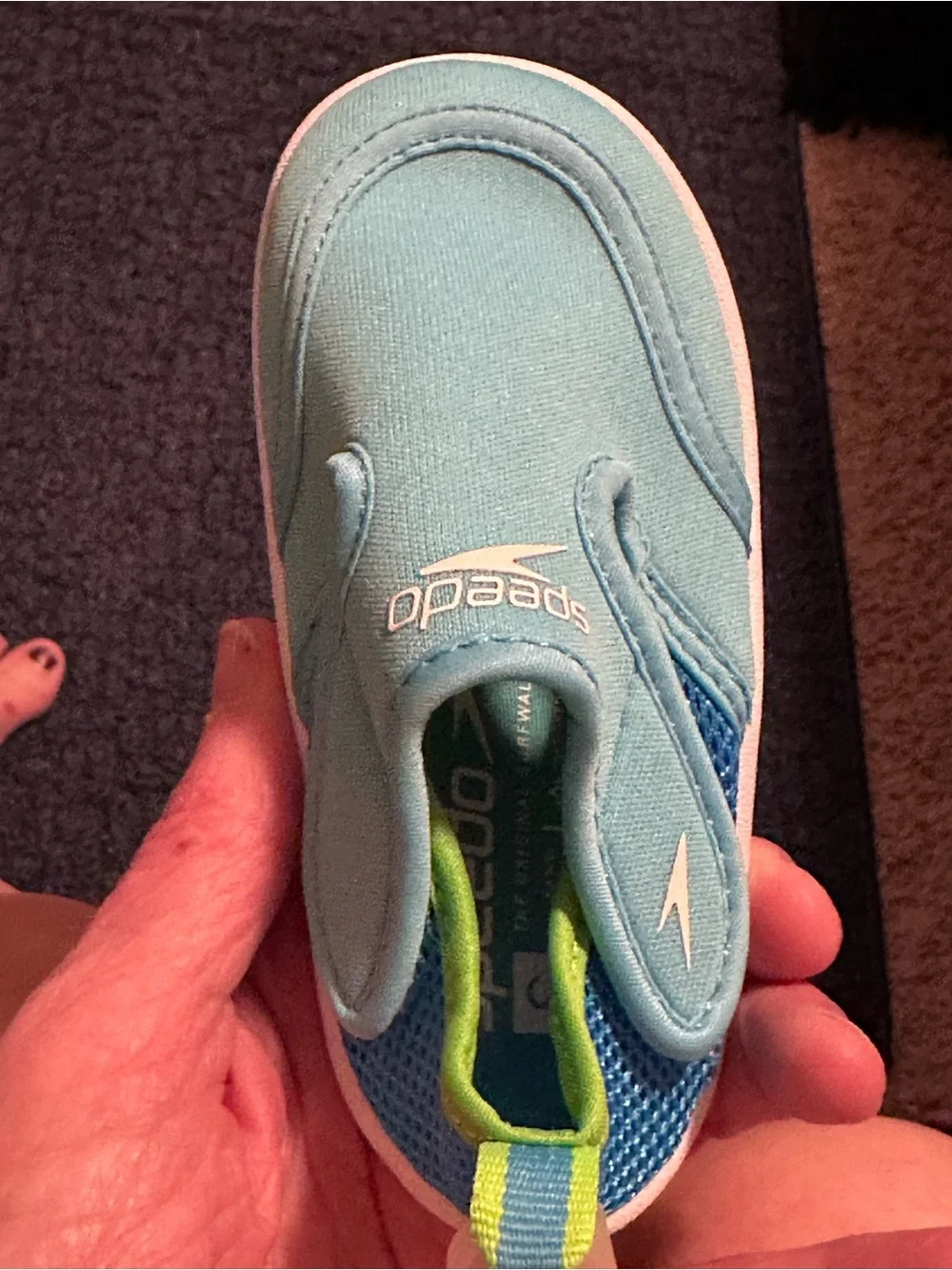 SPEEDO size Baby 5-6 SMALL Hybrid Water Shoe Pool Mesh Velcro NEW!